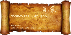 Moskovitz Zágon névjegykártya